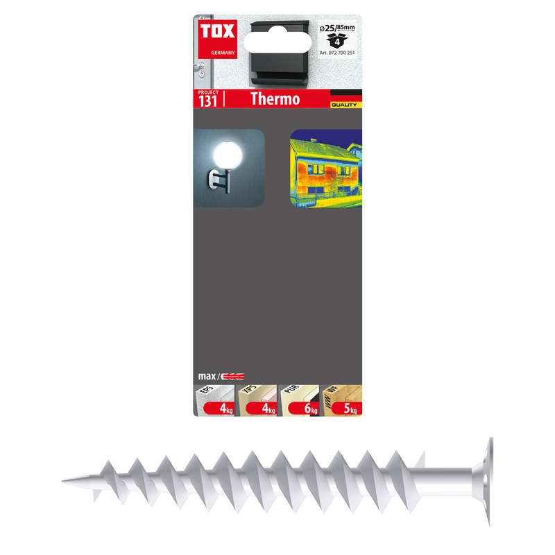 TOX Thermo 85 (4 pc) – chevilles pour matériaux isolants