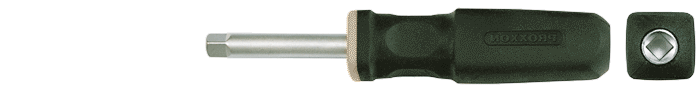 Manche tournevis 4 pans 1/4', L 140 mm