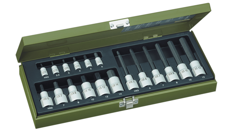 Coffret spécial 1/4' et 1/2' (18 pcs)