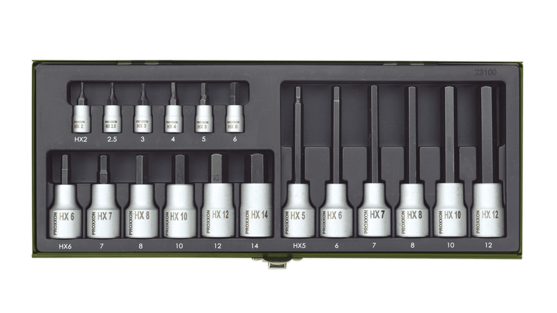 Coffret spécial 1/4' et 1/2' (18 pcs)