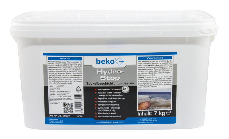 beko Hydro-Stop revêtement de soubassement pâteux en seau