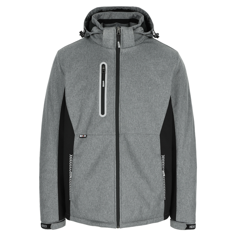 Taris softshell veste gris chiné/noir s