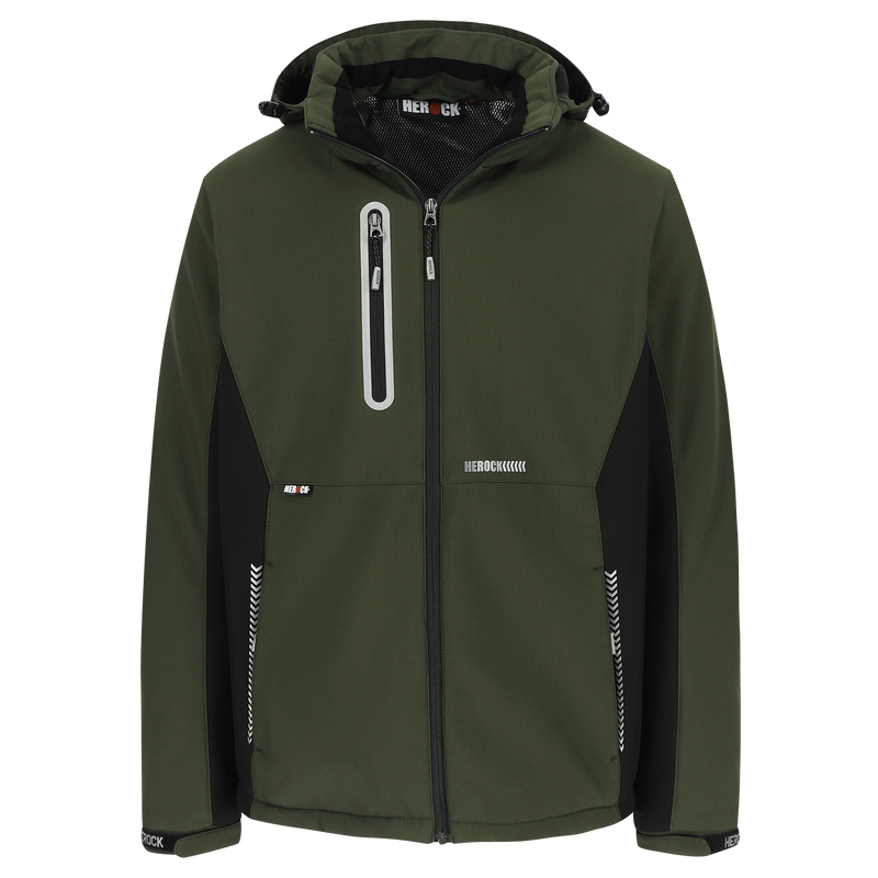 Taris softshell veste kaki foncé/noir L