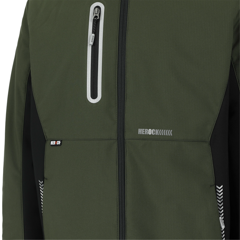 Taris softshell veste kaki foncé/noir L