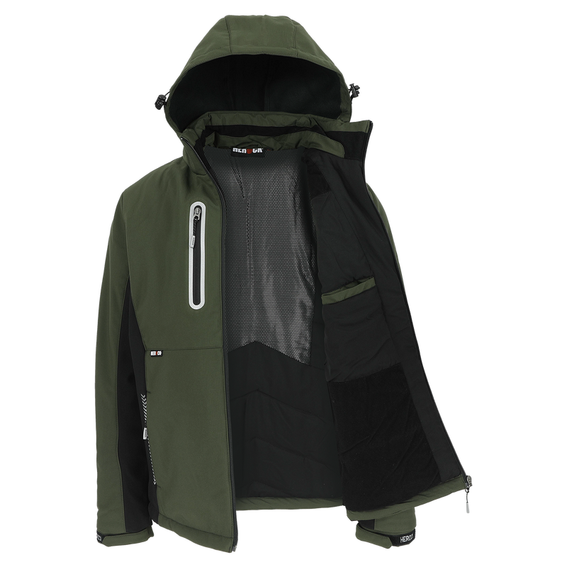 Taris softshell veste kaki foncé/noir L