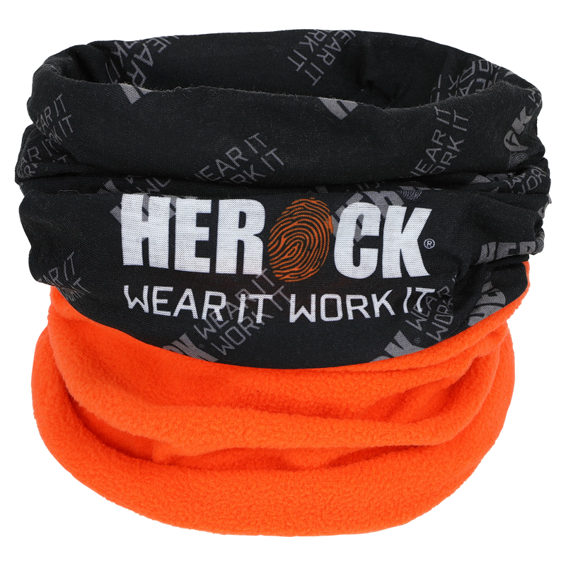 Hako tour de cou polaire noir/orange one