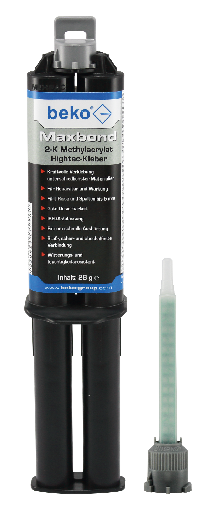 beko Maxbond colle Hightec bicomposant, avec 3 mélangeurs statiques