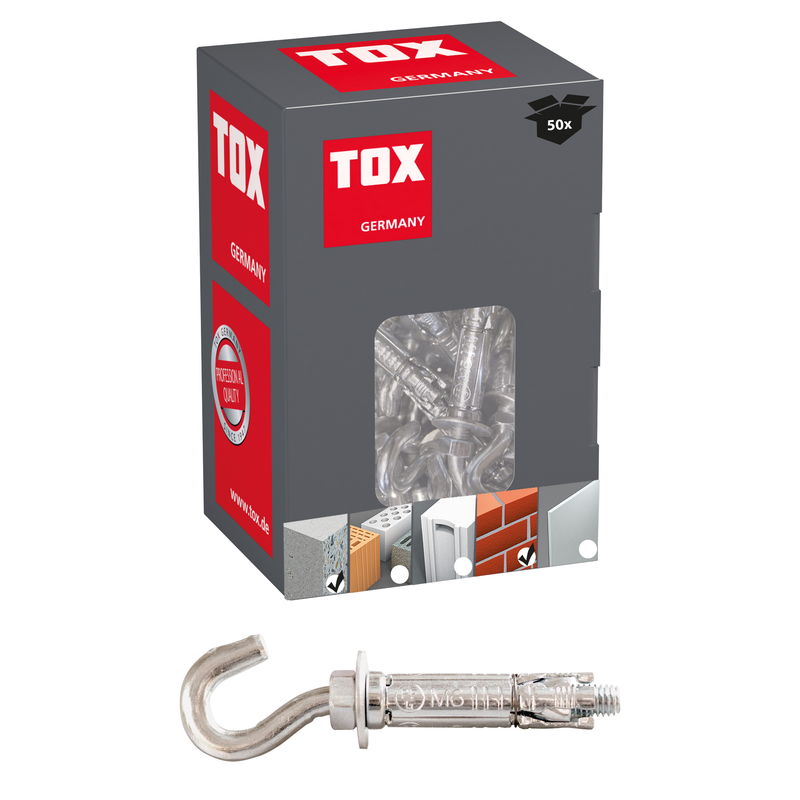 TOX Pirat Sven-S M6/40 (50 pc) – chevilles à crochet
