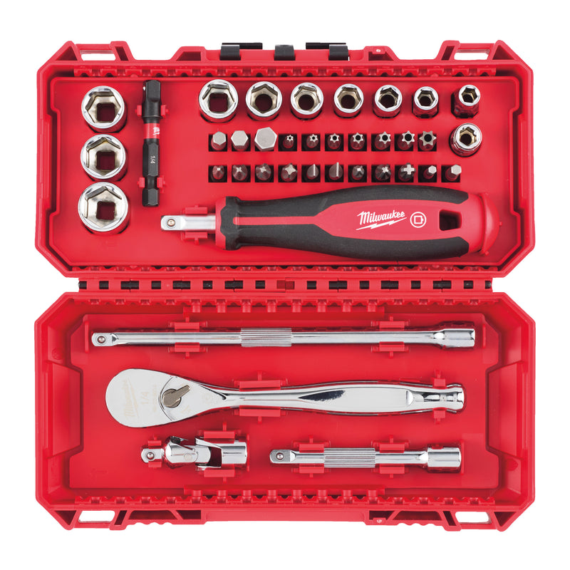 Set de douilles et clés à cliquet 1/4" avec Embouts