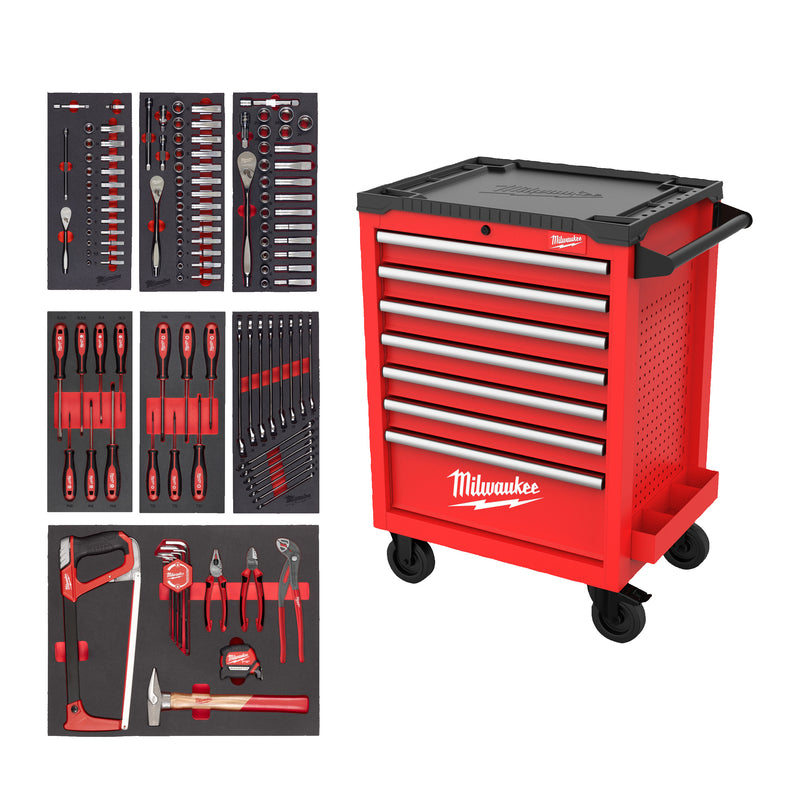SERVANTE EQUIPEE 7 TIROIRS 69CM TOOLGUARD™ 131 OUTILS