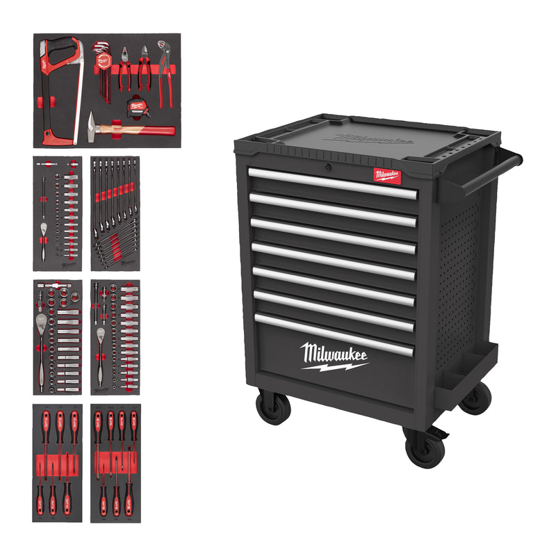 SERVANTE EQUIPEE 7 TIROIRS 69CM TOOLGUARD™ 131 OUTILS