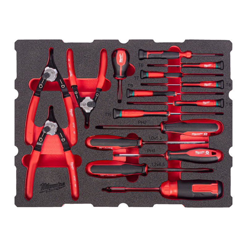 Screwdriver and Circlipplier Set Packout Foam Insert