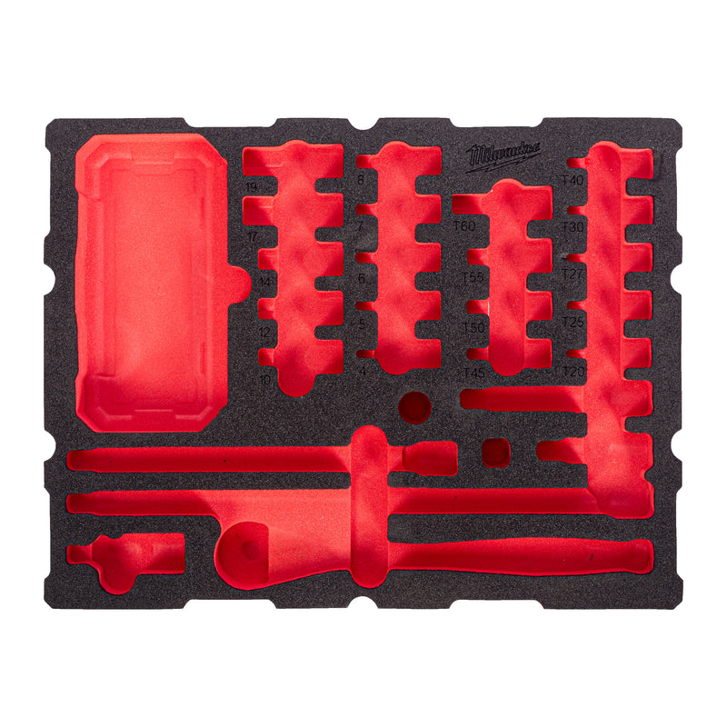 Module mousse vide PACKOUT pour jeu de douilles et cliquet 3/8” (67 mesures)