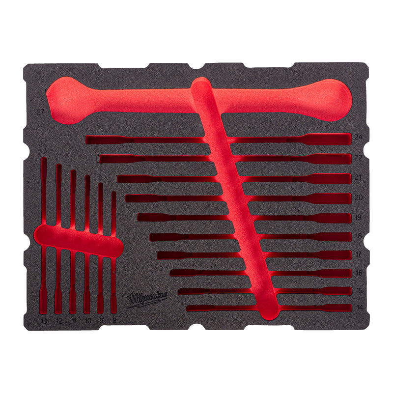 Module mousse vide PACKOUT pour jeu de clés mixtes MAX BITE (19 mesures)