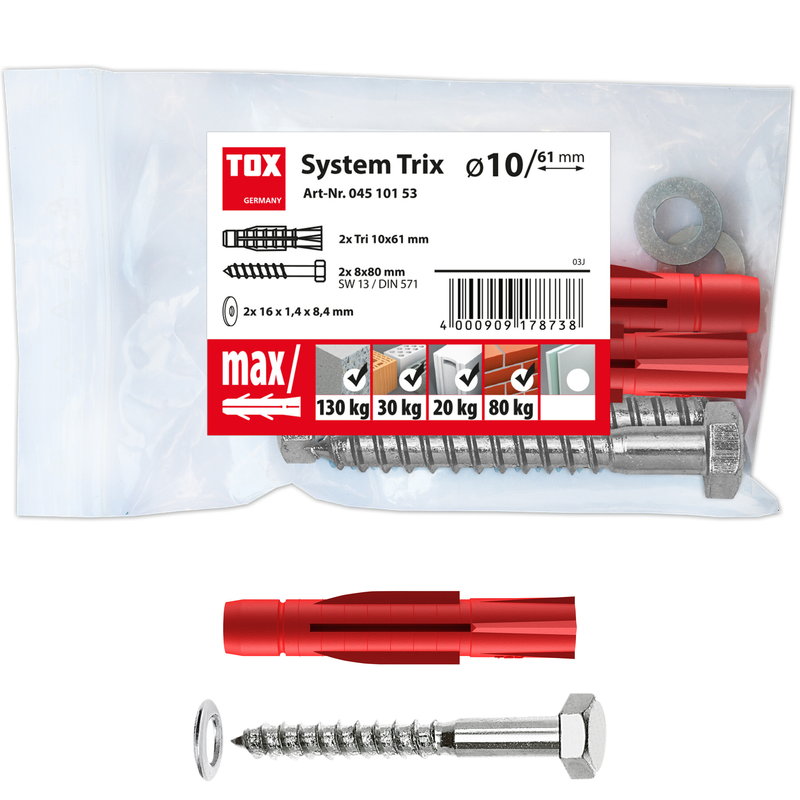 TOX System TRIx 10/61 (2 pc) – kits de montage