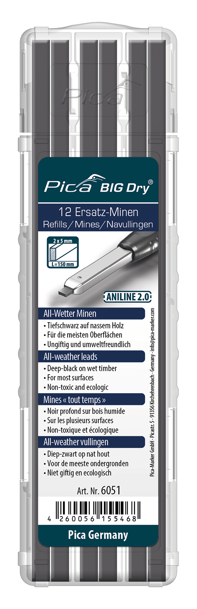 Pica big-dry set de mines aniline 2.0 (12 pc)