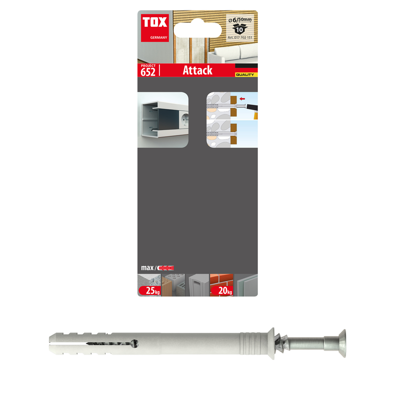 TOX Attack 6/50 (10 pc) – chevilles à clou