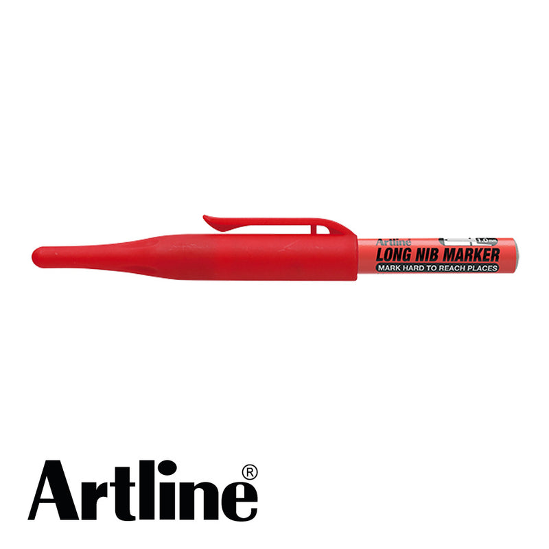Marqueur Long Nib / rouge / pointe 1mm