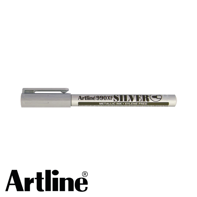 Metallic ink marker 990XF argent / pointe 1,2mm / vrac