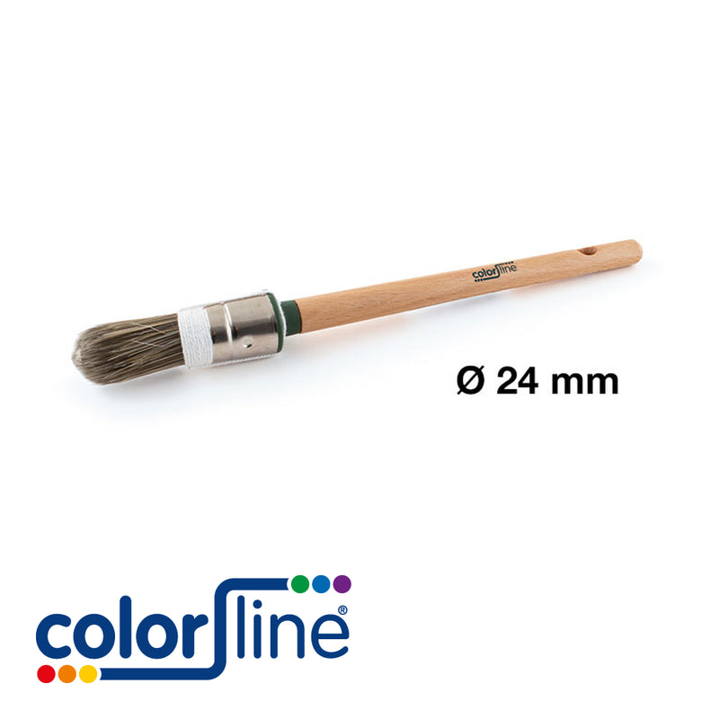 PRE+ Brosse ronde – fibre Orel brun 100% – WOOD