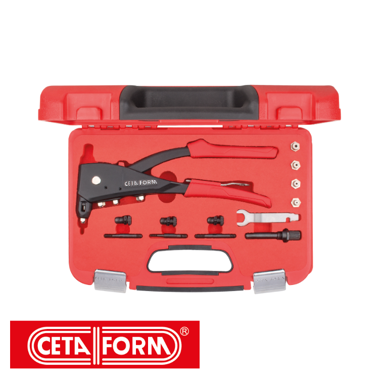 Pince à riveter en set pour rivet et rivet écrou M3>M6 - 2,4>4,8 mm