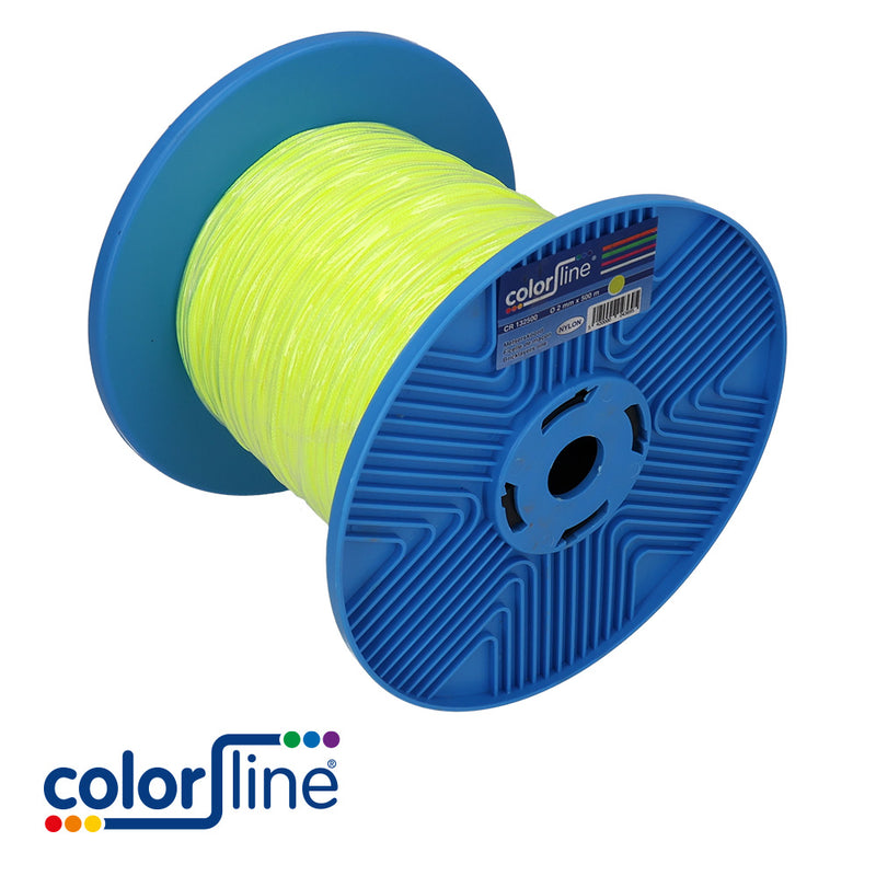Ficelle de maçon - Nylon - JAUNE FLUO - 2 mm x 500 m