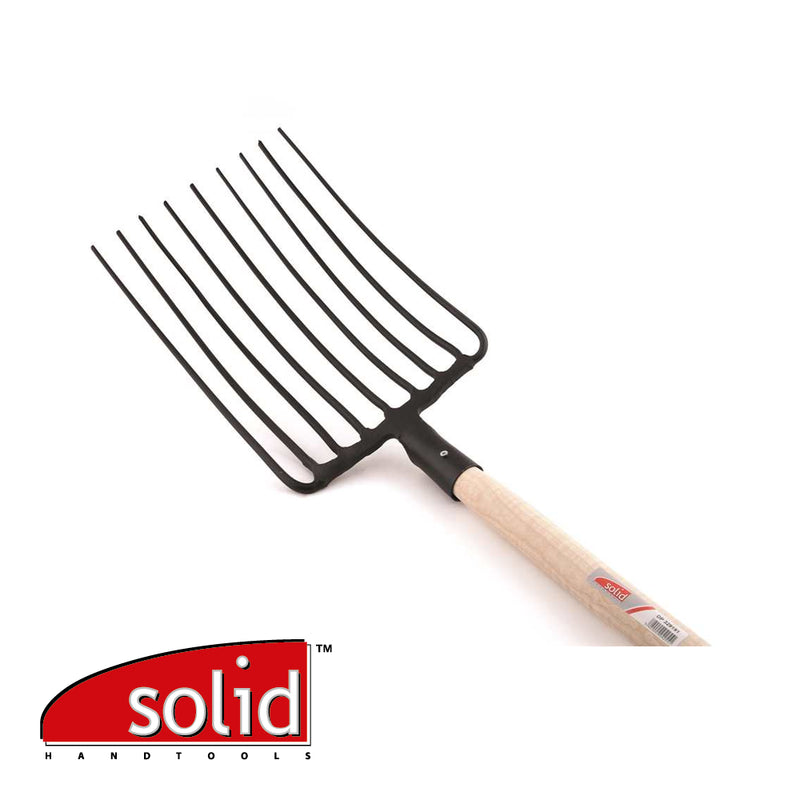 Fourche à cailloux 9 dents - 350x270 mm - sans manche