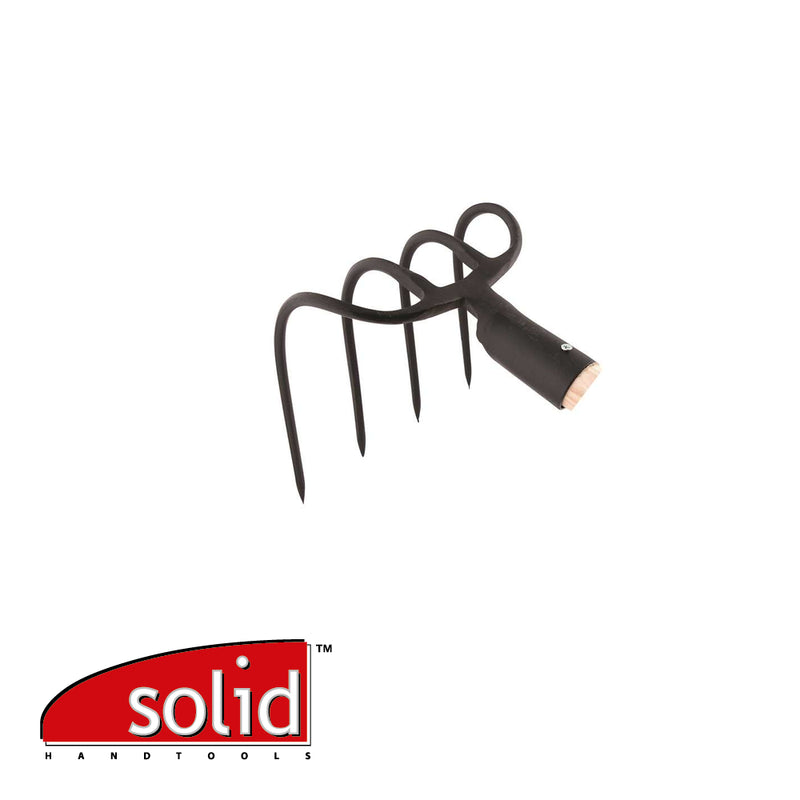 Croc à fumier à douille 4 dents - 210x210 mm - sans manche