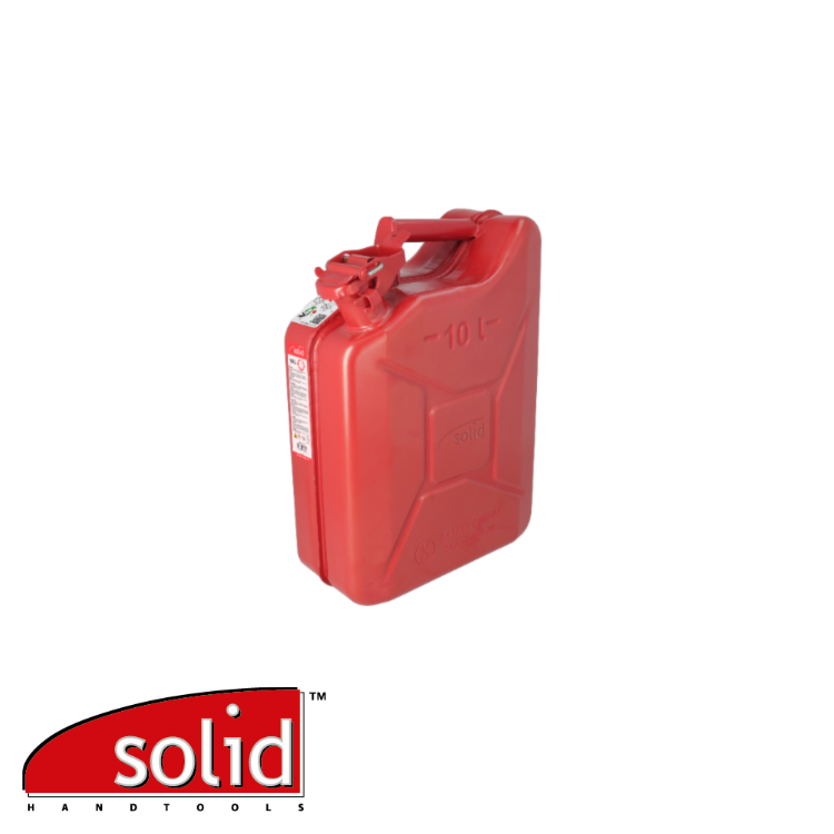 Jerrycan SOLID ROUGE – métal pour essence – avec fermeture sécurité