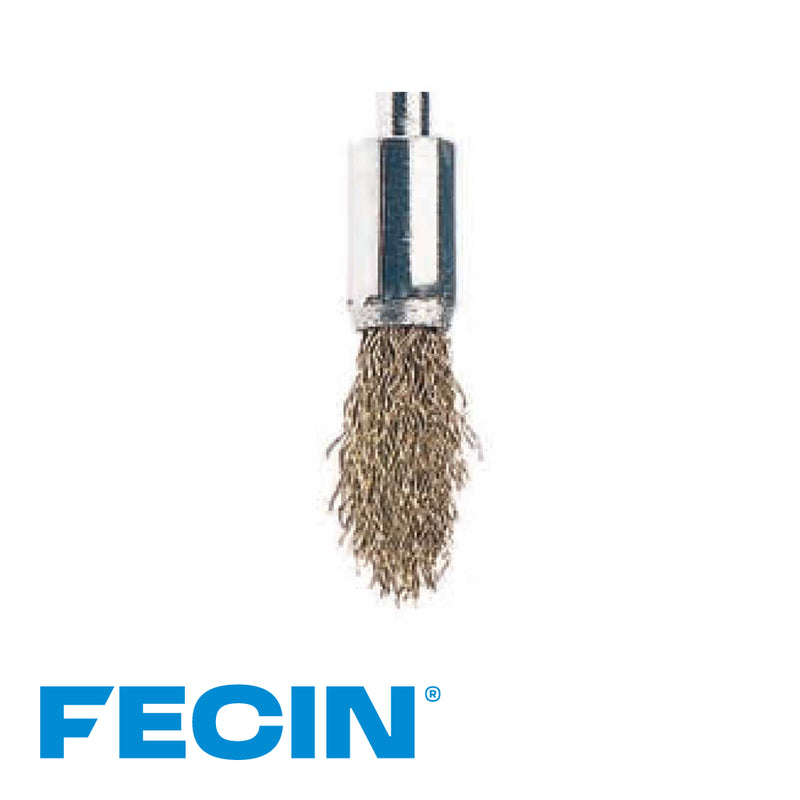 Brosse pinceau 6mm en V – acier laitonné – blister