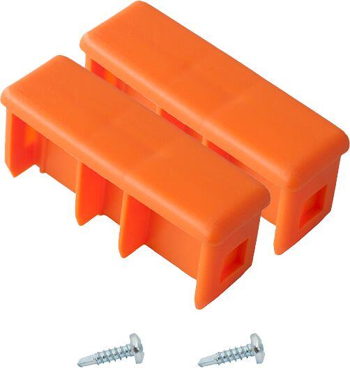 Monto embout de tête (paire) 77x25 mm orange