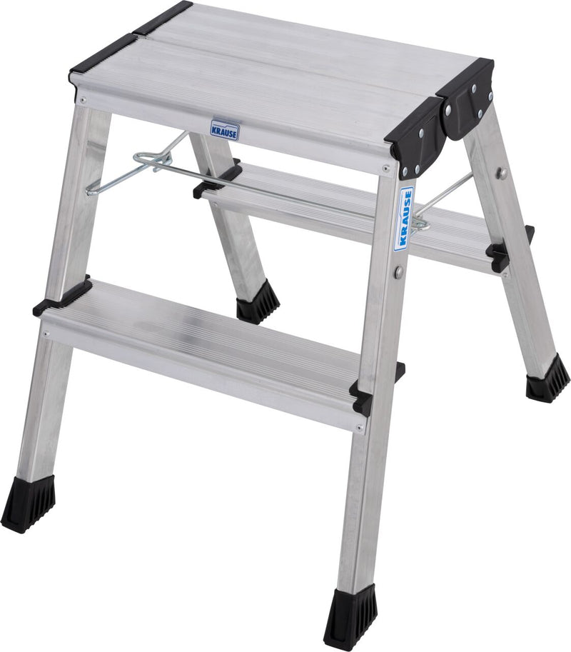 Krause « Rolly » marchepied pliant double face alu naturel