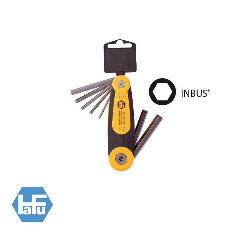 FOLDEX DUO - Jeu clés six-pans mâles INCH 3/32-3/8", 7-clés