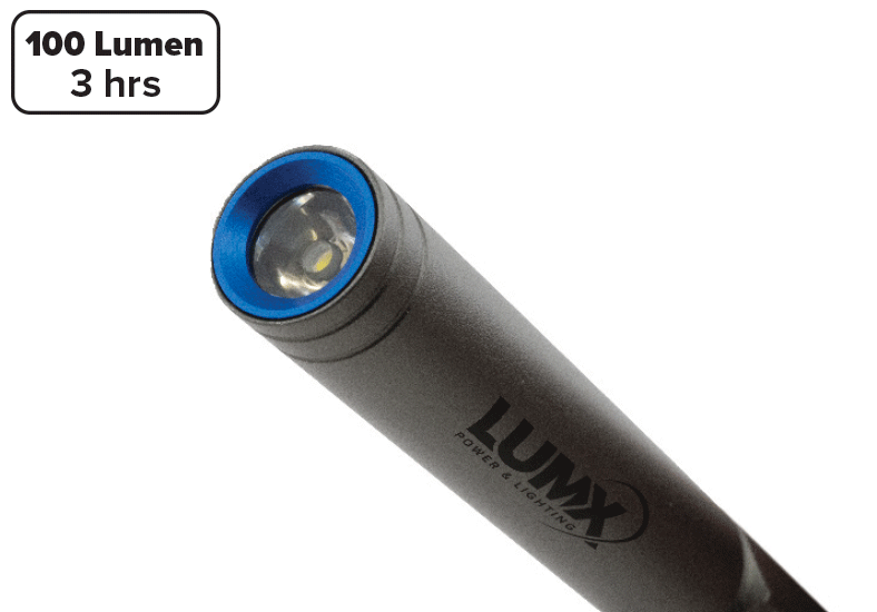 PEN LIGHT LED, rechargeable - 250 lm + 100 lm - Display de 16 pièces / prix par pc