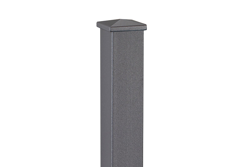 Poteau pour clôture métallique Residenzen select+ (grande hauteur) 1700 – 1800 – DB 703 gris foncé
