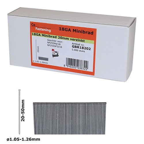Box assortiment clou à tête refoulé set 30-50 mm galvanisee 2000 st/pak