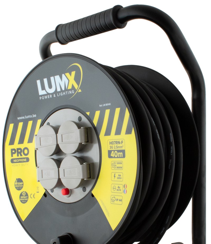 Enrouleur de câble professionnel néoprène 3G 2,5 mm² IP44