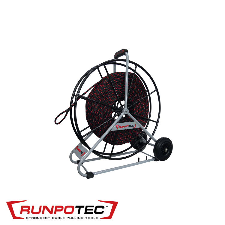 Corde de traction en polyester avec enrouleur en acier