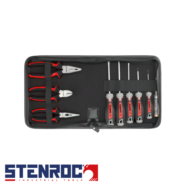 Set de 9 pièces / 6 tournevis (PH+SL) + 3 pinces - en étui