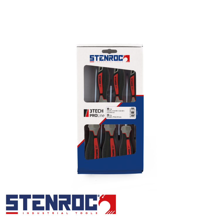 Set de 6 tournevis - fente + PZ - 3TECH ProLine