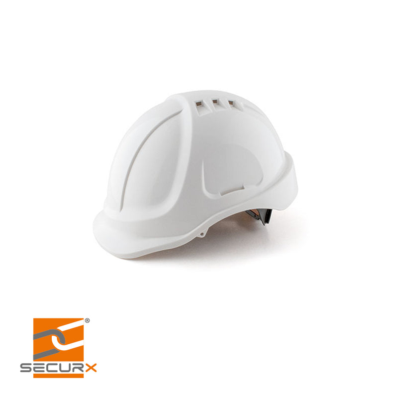 Casque de chantier BLANC fermeture à glissière - EN 397