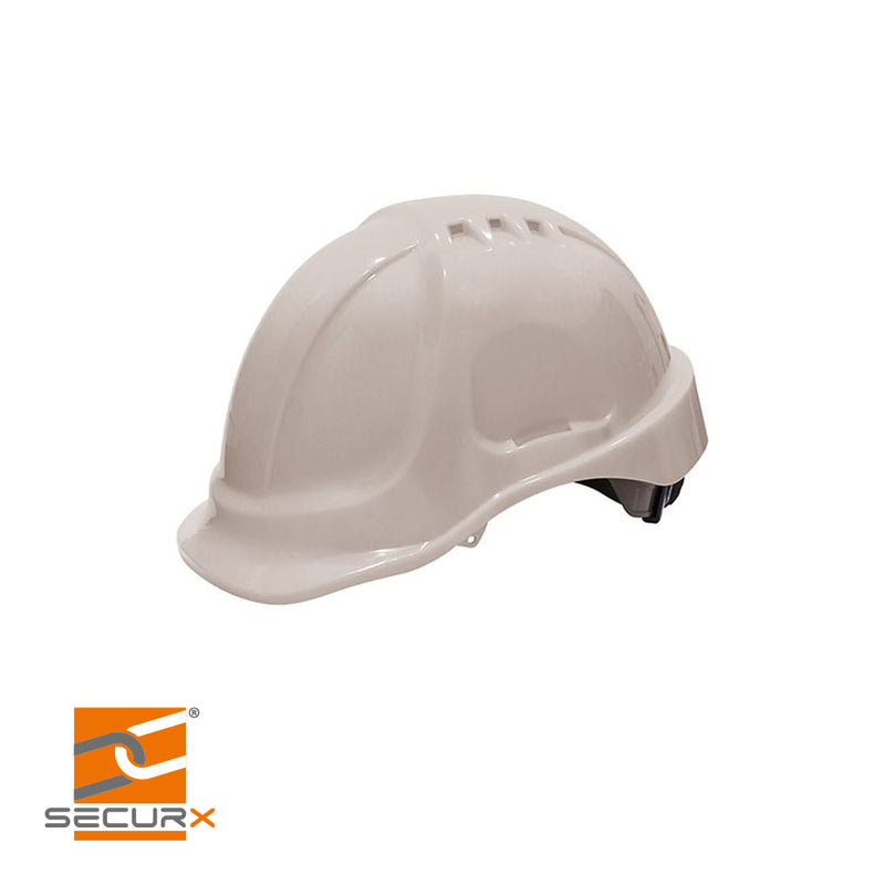 Casque de chantier BLANC fermeture à molette - EN 397