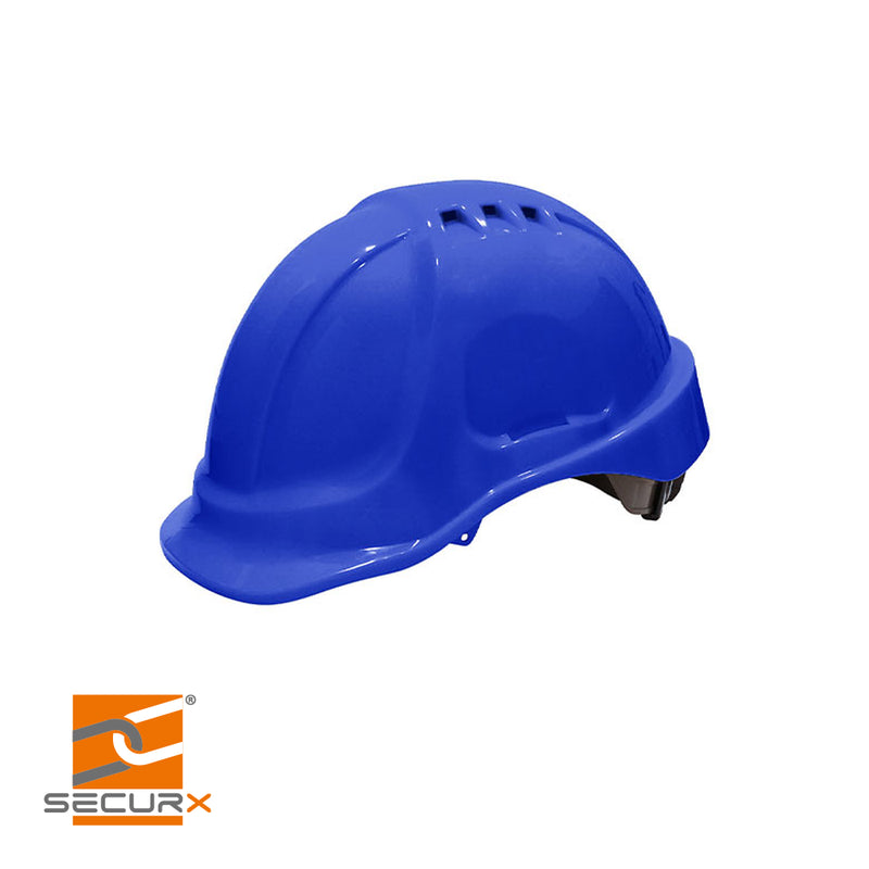 Casque de chantier BLEU fermeture à molette - EN 397