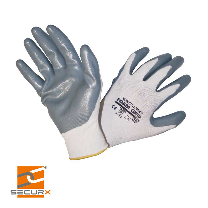 Foam Grip gris - 3121X - Size 8 - par paire