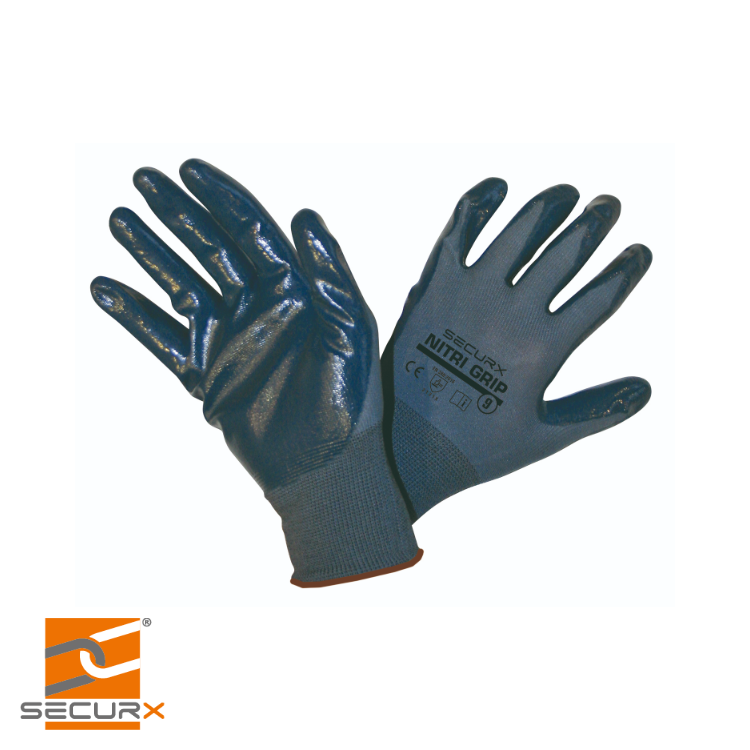 Nitri Grip bleu - 3121X - Size 9 - par paire