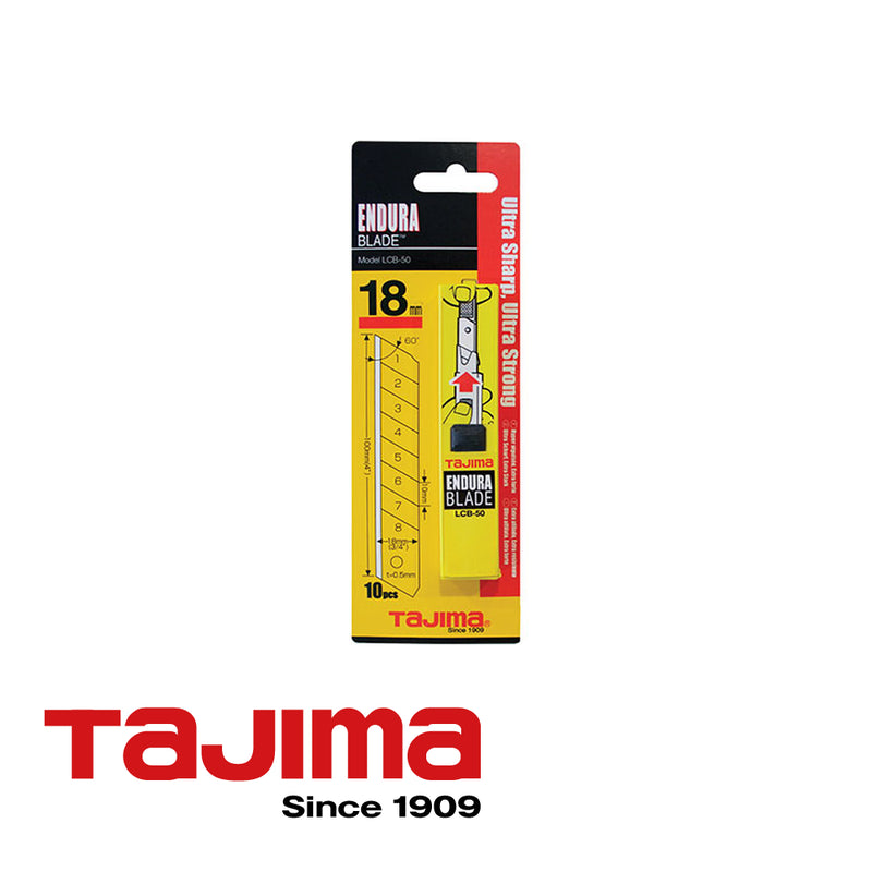 Lames de rechange Tajima 18 mm x 0,50 mm, par 10 pièces