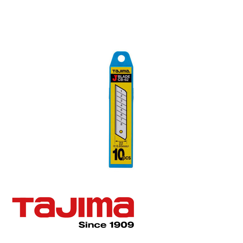 Lames de rechange Tajima - 22 mm x 0,65 mm, prix par 10 lames