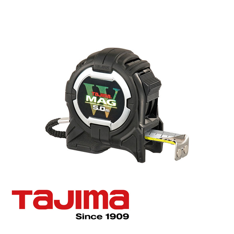G3GLWM25-W-Mag 5mx325mm - Mètre ruban+semelle et crochets magn.
