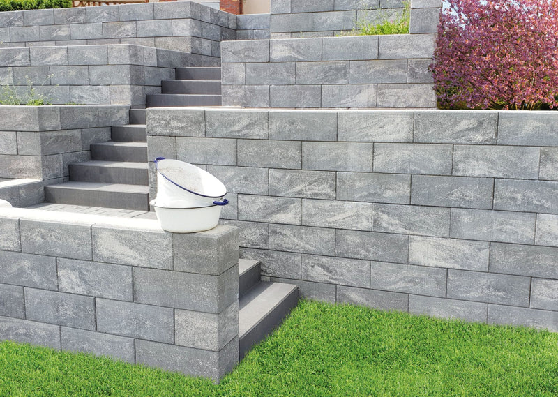 Trendline-mur piliers 37,5x37,5x20 cm anthracit blanc nuance
