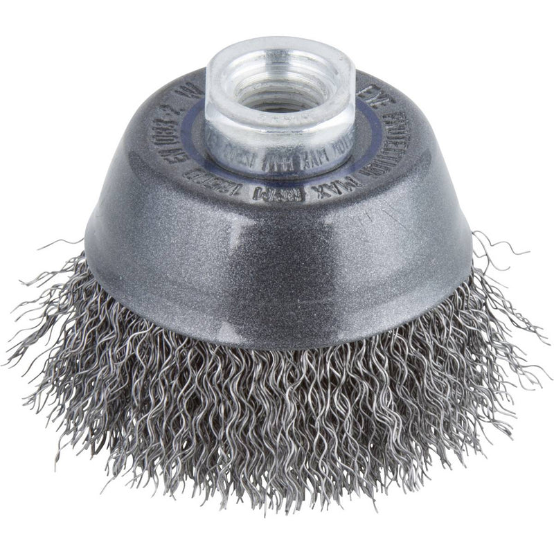 Brosse conique acier ondule 60 mm